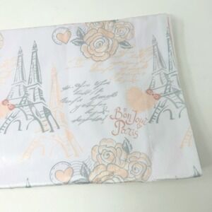 Nanette Lepore Reversible Blanket Baby Girl Velour Pink Layette Paris Roses‎ EUC